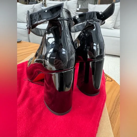 Christian Louboutin SOVAL 85 PATENT BK01 Black - Picture 8 of 12